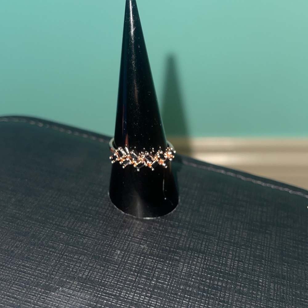 Rose Gold Black Onyx ring
